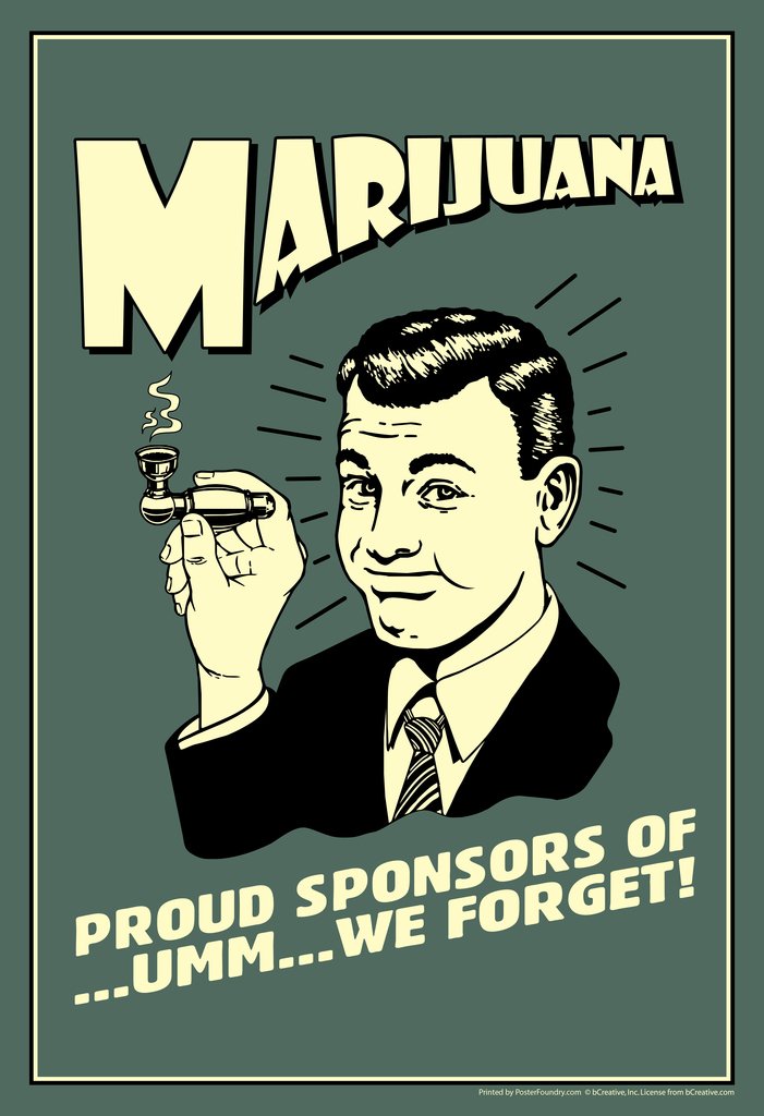 Amazon.com: Marijuana! Proud Sponsors Of Um We Forget Retro Humor